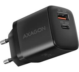 Axagon ACU-PQ30 sieťová nabíjačka USB-A/USB-C 30 W čierna