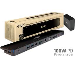 Club 3D CSV-1564W100 USB-C Triple Display Dynamic 100 W dokovacia stanica