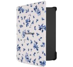 PocketBook Shell Cover Flower Print bielo-modré
