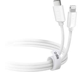 SBS dátový kábel USB-C/Lightning MFi 1,5 m biely
