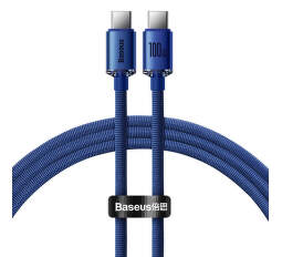 Baseus Crystal Shine kábel USB-CUSB-C 100 W 1,2 m modrý (1)