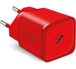 SBS NanoTube nabíjačka USB-C PD GaN 20 W červená