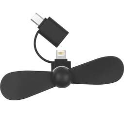 Bsmart ventilátor USB-C/Lightning, čierna