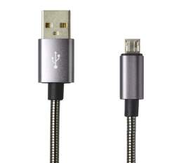 Mobilnet USB/Micro USB kábel 1 m, sivá