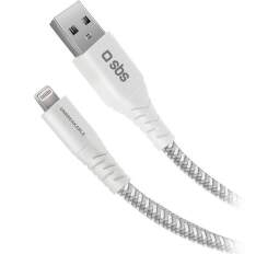 SBS USB 2.0/Lightning dátový kábel Unbreakable 1m, biela