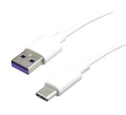 Mobilnet dátový kábel USB-C 1 m 5 A biely