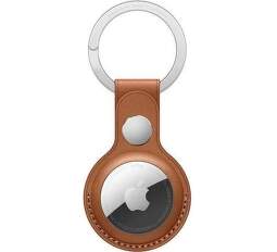 Apple AirTag kožená kľúčenka sedlovo hnedá