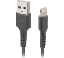 SBS USB/Lightning MFI kábel 1 m čierny