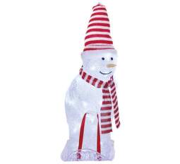 EMOS DCFC19 46 cm LED dekorácia - vianočný snehuliak s čiapkou a šálom