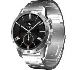 armodd-silentwatch-4-pro-strieborny-kovovy-silikonovy-remienok-smart-hodinky
