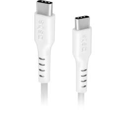SBS 2x USB-C kábel PD 65 W 1 m biely