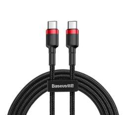 Baseus Cafule Series kábel 2x USB-C PD 2.0 60W 1 m čierno-červený