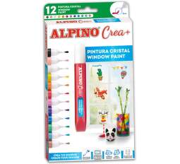 Alpino Crea DE000028 okenné farby na zdobenie 12 ks