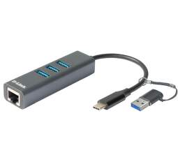 D-Link DUB-2332 adaptér USB-C/USB 3.0 na Gigabit Ethernet