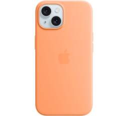 Apple silikónové puzdro pre Apple iPhone 15 MagSafe sorbetovo oranžové