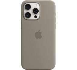 Apple silikónové puzdro pre Apple iPhone 15 Pro Max MagSafe ílovo sivé