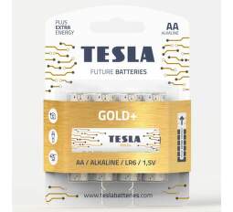 TESLA GOLD+ AA 4ks, alkalická batéria