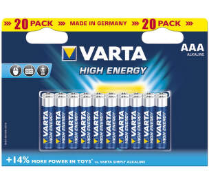 Varta High Energy AAA batérie 20ks