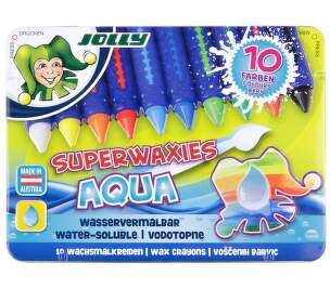 Jolly Superwaxies Aqua 10 voskových pasteliek