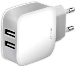 Fonex 2x USB 10 W 2,1 A biela