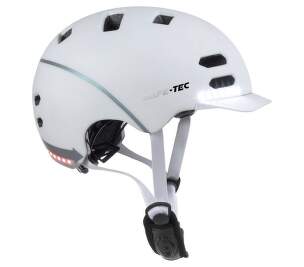 Safe-Tec SK8 L Smart helma biela