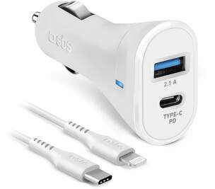 SBS USB/Lightning Power Delivery 18W biela 1 m Lightning/USB-C kábel