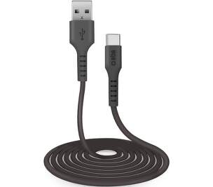 SBS USB-C/USB kábel 3 m čierny