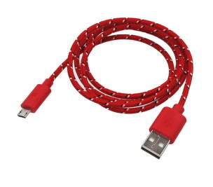 Mobilnet dátový kábel Micro USB  0,9 m červený
