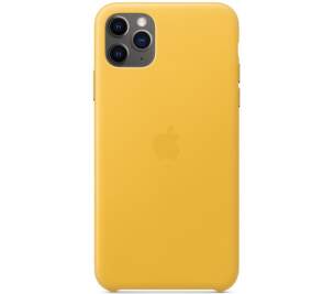 Apple kožený kryt pre iPhone 11 Pro Max, žltý