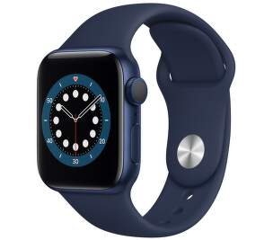 Smart hodinky Apple Watch Series 6 40 mm modrý hliník s námornícky modrým športovým remienkom