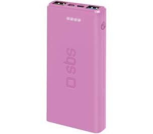 SBS powerbanka USB-C/2× USB-A 10 000 mAh ružová