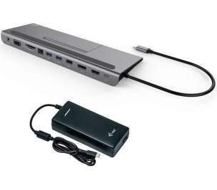 i-tec USB-C Metal Low Profile 4K Triple Display + univerzálny 112 W USB-C napájací adaptér