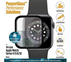 PanzerGlass ochranné sklo pre smart hodinky Apple Watch SE, series 4, 5 a 6 44 mm čierna