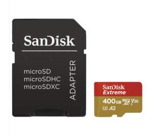 SanDisk Extreme micro SDXC 400 GB 160 MB/s A2 C10 V30 UHS-I U3