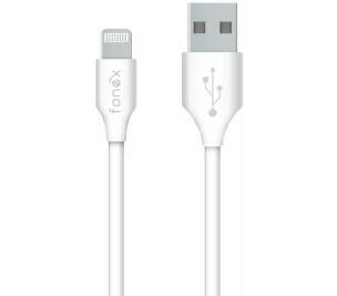 Fonex dátový kábel USB/Lightning 10 W 1,5 m biely