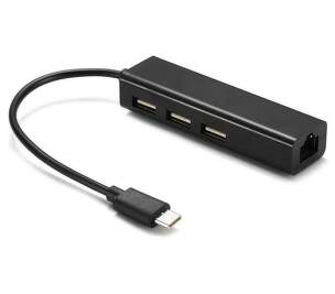 Power+ 30289 USB typ C 10/100 LAN 3x USB 2.0