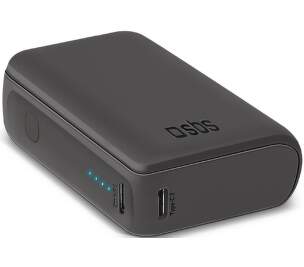SBS NanoTube powerbanka USB-C/USB-A 10 000 mAh čierna