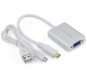UGREEN 40217 Konvertor z mini HDMI na VGA+3.5MM Audio+Mirco USB