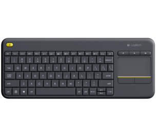 Klávesnica Logitech Wireless Touch Keyboard K400 Plus CZ/SK čierna