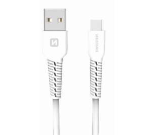 Swissten dátový kábel USB-C 1 m biela
