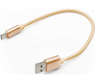 Mobilnet dátový kábel USB-C/USB 0,2 m zlatý