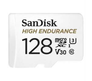 SanDisk microSDXC High Endurance Video 128 GB UHS-I U3 V30 + SD adaptér
