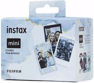Fujifilm Instax Mini Classic Bundle 30 ks čierny, modrý mramor a monochromatický rám