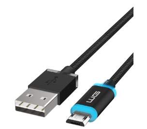 Winner dátový kábel LED Micro USB 1 m čierny
