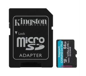 Kingston Canvas Go Plus 64 GB micro SDXC U3 V30 + SD Adaptér