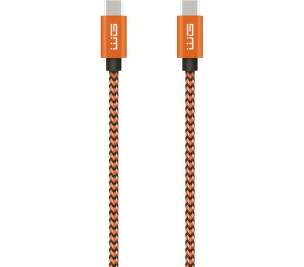 Winner USB-C/USB-C dátový kábel 1 m oranžový