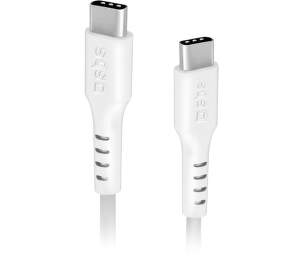 SBS 2x USB-C kábel PD 65 W 1 m biely