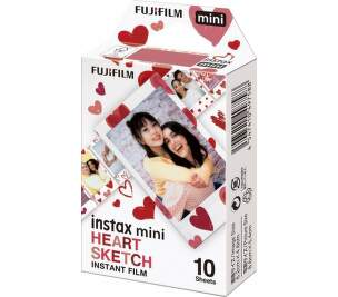 Fujifilm Instax Mini Heart Sketch fotopapier 10 ks