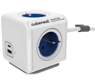 Cubenest PowerCube Extended USB PD 20W A+C 1,5m cable modrý
