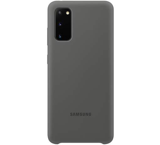 Samsung Silicone Cover pre Samsung Galaxy S20, sivá